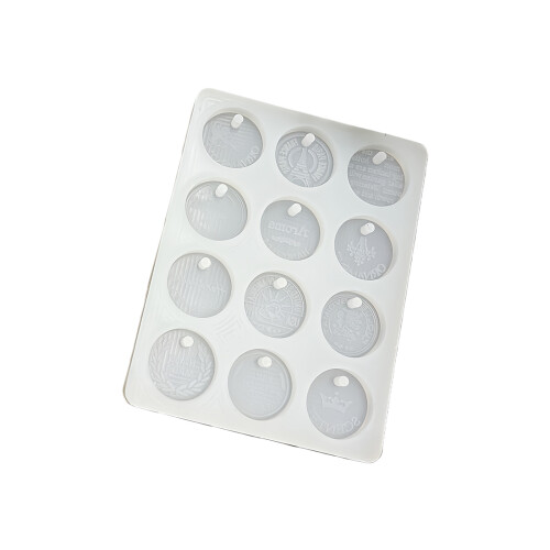 Silicone Hanging Pendant Molds for Name Plate Creation-round