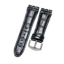 Quick Change Leather Band Easy-black steel buckle 23mm