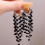 Crystal Fringe Earrings Long Drop Earrings Slimming-White 6
