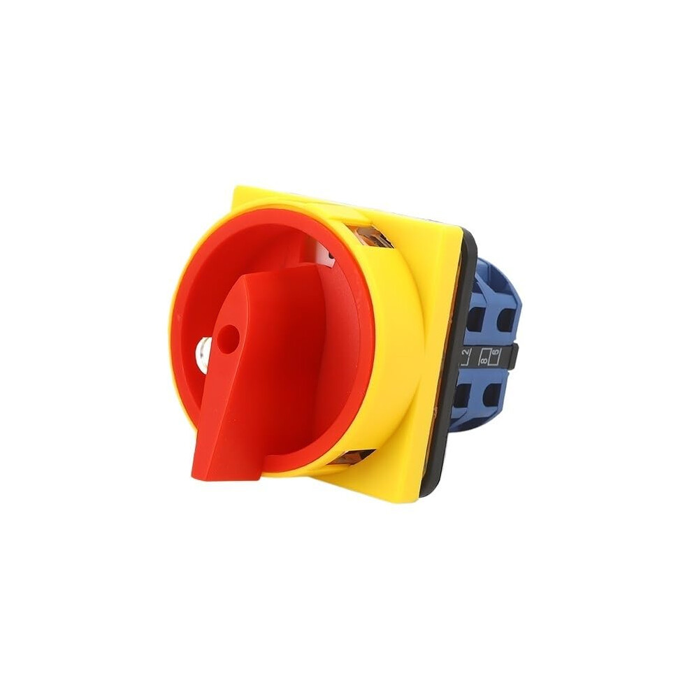25A 2Gs 2Pole 8 Screws 64X64mm Power Cutoff Combination Knob Padlock Circuit Rotary Cam Switch 9067246235086