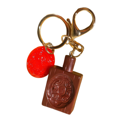 Eye Catching Simulated Juice Bottle Keychain Pendant Designed-B