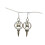 2 Piece Gothic Inspired Ear Pendants Hammer Charm with Horseshoe 1