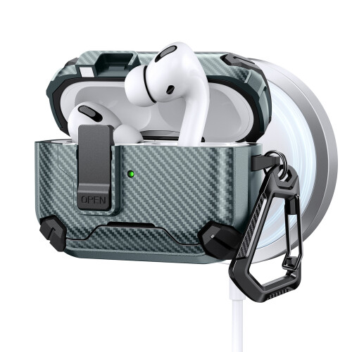 Stoßfeste Ohrhörer-Box für Pods der 3. Generation,-Grün