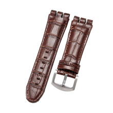 Genuine Leather Watch Band for- Brown steel color 23mm