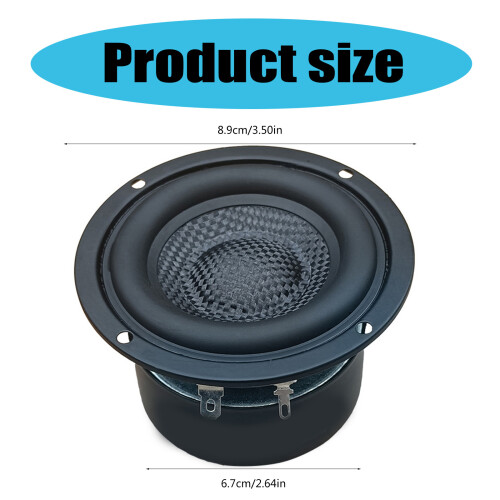 3inch 6Ohm/8Ohm Subwoofer Speaker Rubber Side Speaker-8 ohms 2
