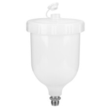 Copo de substituição para pistola de pintura com alimentação por gravidade, recipiente de 600 ml em aço inoxidável reforçado com plástico,