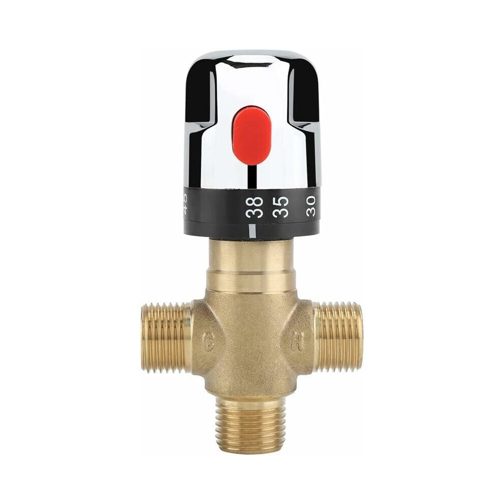 Thermostatic Mixing Valve Solid Brass, Premium Quality Water Temperature Control Valve With Us Standard Fittings, Ensuring Safe And Reliable Operation 9061222056238