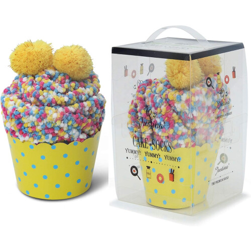 Κάλτσες Cupcake για γυναίκες, DIY κάλτσες δώρου ζεστές μαλακές κάλτσες με άκρες αφής 1