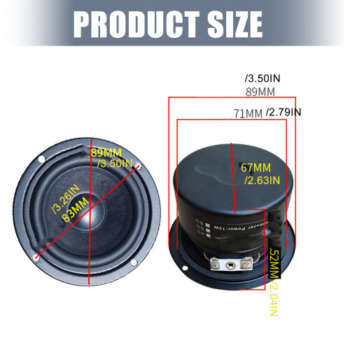 Professional 3Inch Subwoofer Low Frequency Response-8 euros 2