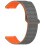 Watch Straps Silicone Quick Release Soft Rubber-Grey orange 1