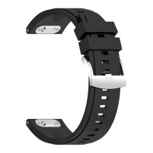 Press Button Closure Silicone Straps 22mm Universal Fit-Black