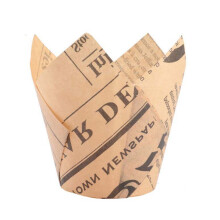 Forminhas de papel em formato de tulipa, apresentação elegante para uso versátil em eventos. Perfeitas para manter a frescura dos doces sem