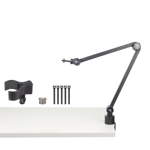 Support de micro aérien Portable, Microphone rotatif en-Noir