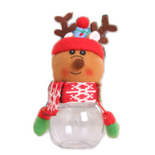 Barattolo per biscotti e caramelle, ornamento con Babbo Natale, alce e pupazzo di neve: aggiungi un tocco di charme alle tue decorazioni natalizie.