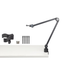 Flexibele overheadstandaard, verstelbare microfoonarm,-Zwart