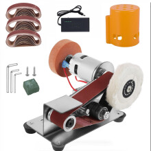 3in1 Mini Electric Belt Sander, Precision Power File For Knife Making And Sharpening, Amber Stone Polishing, 220V