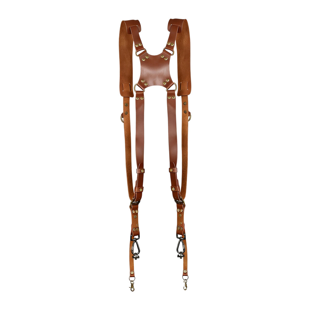 Multiposition Camera Shoulder Straps- Genuine Leather Brown 7709000186709