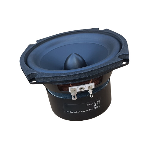 Studio Grade 5inch Square Subwoofer Metal Chassis Rubber-6 ohms