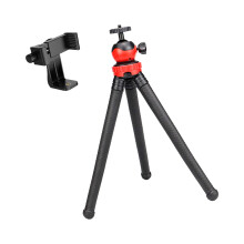 Universal 1/4 Screw Tripod Mount Flexible Hose Phone Clip 360
