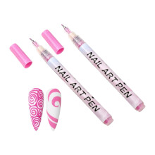 12-color nail art markers with 0.5mm tips; nail art-Pink