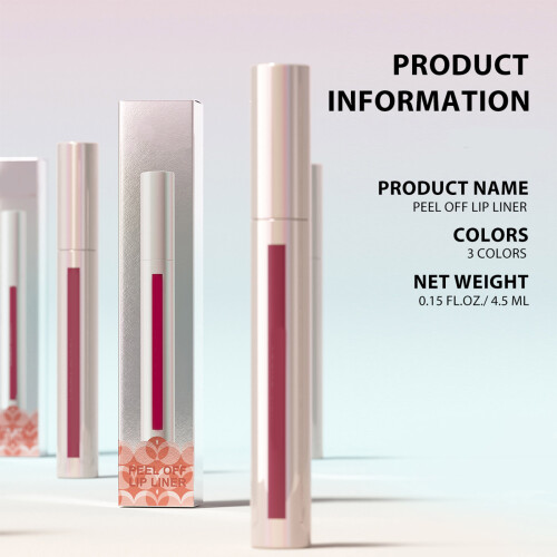 Easy Removal Lip Liner Pencil Pointed Tip Design Matte-03color 2