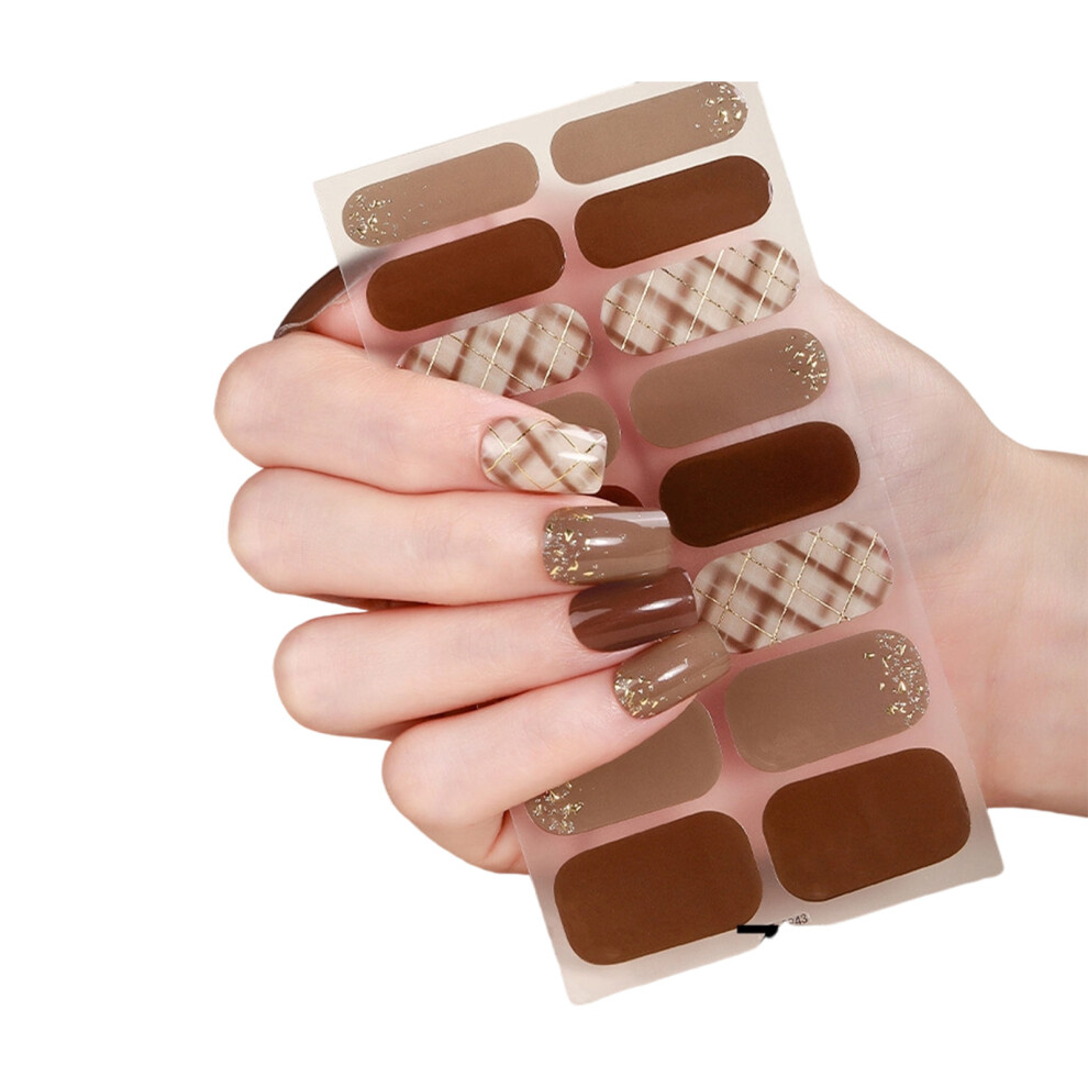 Simple Apply Nail Strips Chip Resistant Polish Wraps Not-ZE0943