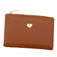 Bifold Clutches Purse,Minimalist Credit Card-brown