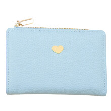 Pu Purses Ladies Credit Card Holder Money Bag Travel-Blue