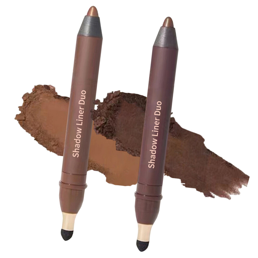 Pack of 2 Double Tip Eyeliners Eyeshadow Pen Smudge Proof-0506