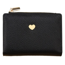 Fashion Wallet Small Compact Wallet,Women Short-Black