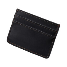 Modern PU Leather Card Wallet Lightweight Pocket Sized-Black