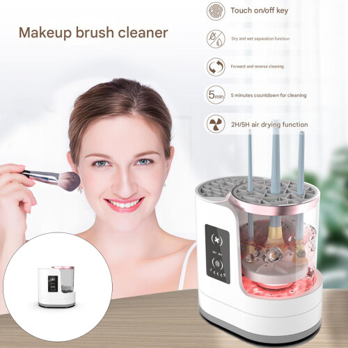 Electric Makeup Brush Cleaning Device with Durability-White 2