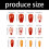 Glossy Press On Nail 1 Set Ginger Leaves Pattern Not Require 3
