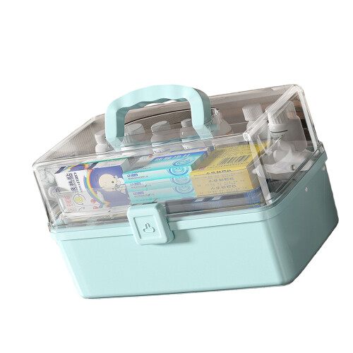 Multiple Layer First Aid Organizers Quick Medicine-L Blue