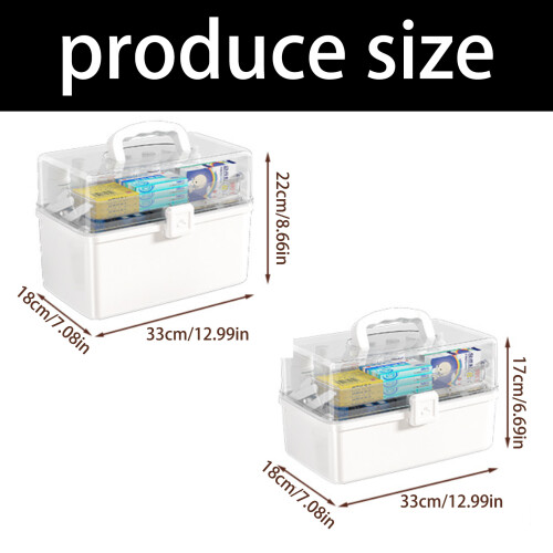 Multiple Layer First Aid Organizers Quick Medicine-L Blue 2