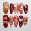 24pcs 3D Line Waves Effect Press On Nail Pearls Gloss for 1