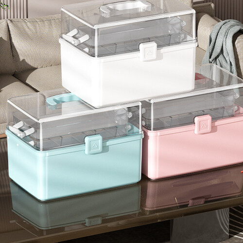 Multiple Layer First Aid Organizers Quick Medicine-L Blue 1