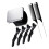 7PCS Hair Combs Set Multipurpose Tools Ergonomic Shape-Black 1