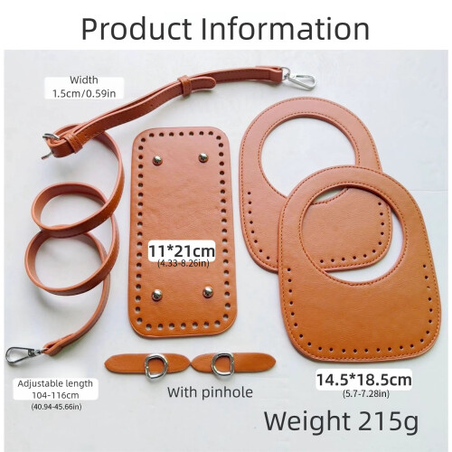 Leather Purse Making Kit 8Pcs DIY PU Leather Bag Making-white 2