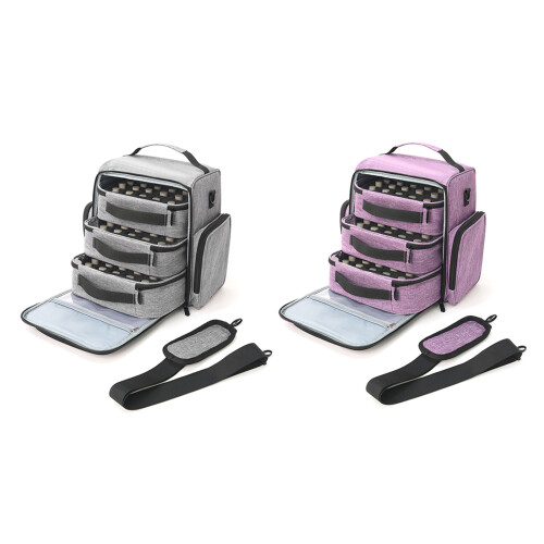 3 Layer Nail Polished Organizer Bag Practical Cationic-Gray 1