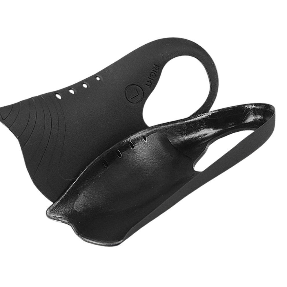 Black Orthotic Insoles Footbed Supports Fallen Arch Moisture- L