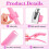 7PCS Hair Combs Set Multipurpose Tools Ergonomic Shape-Black 7