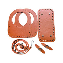 Leather Cossbody Bag Making Set for Bucket Bag DIY PU-Brown