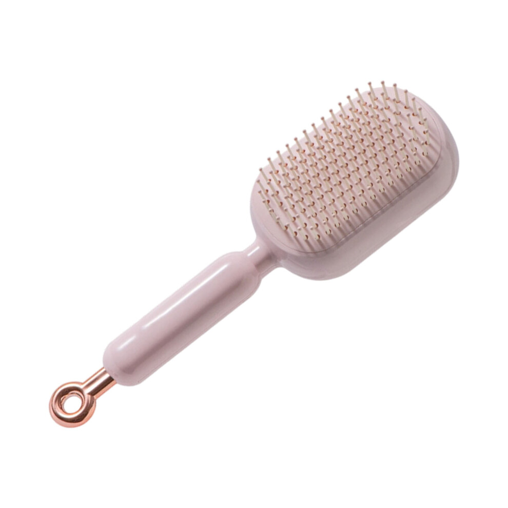 Unisex Pink Retractable Gentle Scalp Massage Comb Travel Hairbrush