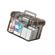 Multifunctional Plastic Medicine Storage Box with Lid Adults-L