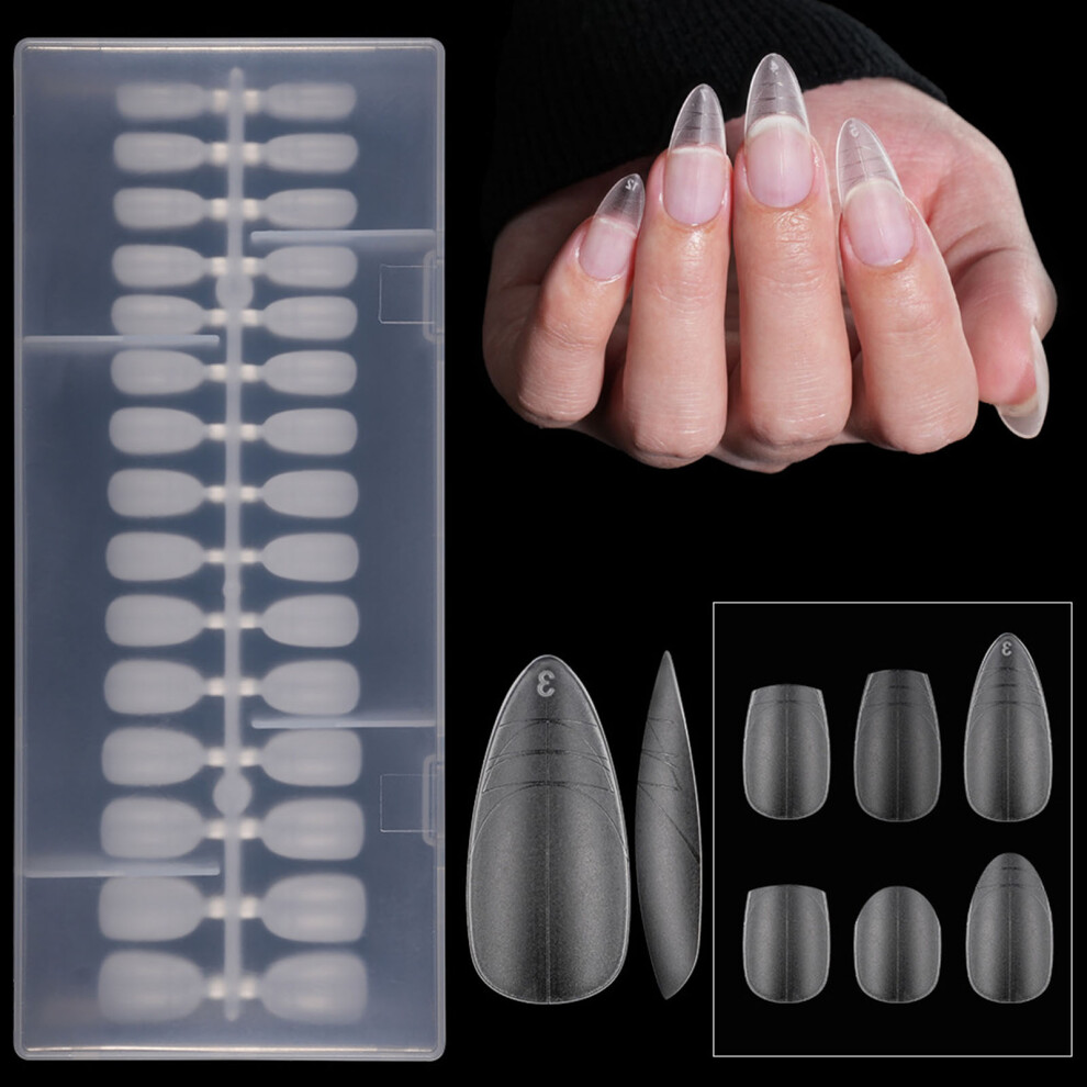 240 Pcs Matte Finish False Nail Extension Short-580 almonds