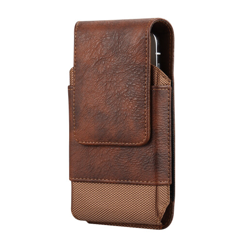 Practical PU Waist Bag With Multiple Card Slots-Coffee color XL