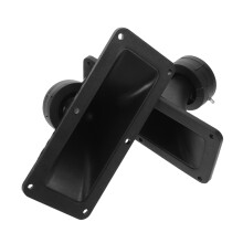 2Pcs Rectangular Horn Tweeter Set, PP Plastic, Efficiency, Easy Install, Car Audio And Stage Sound Systems