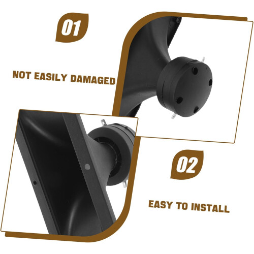 2Pcs Rectangular Horn Tweeter Set, PP Plastic,  Efficiency, Easy Install, Car Audio And Stage Sound Systems 1