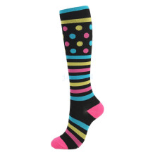 (11# Colourful Striped, S/M) Women Mens Compression Socks Medical Varicose Veins Leg Support Running Travel Flight